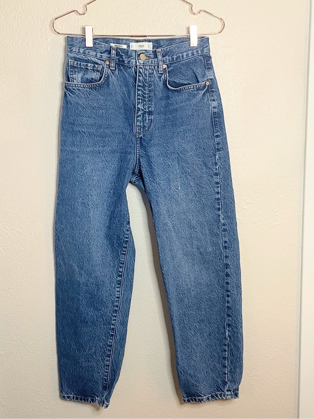 MNG Mango Veronica High Rise Tapered Balloon Jeans Size 4